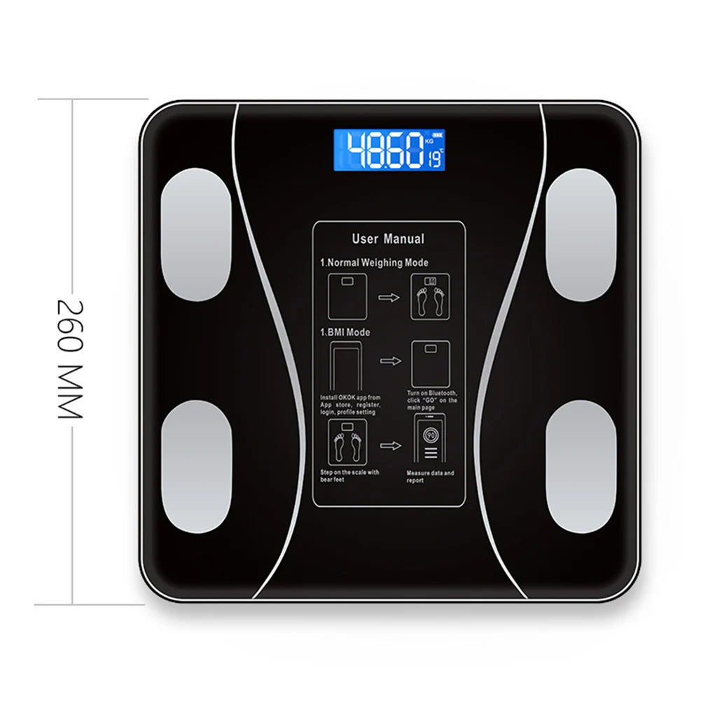 Smart Weighing Scale Bluetooth-compatible lichaamsvet intelligente Electronic Intelligent Weight Loss Body Fat Scale Balances
