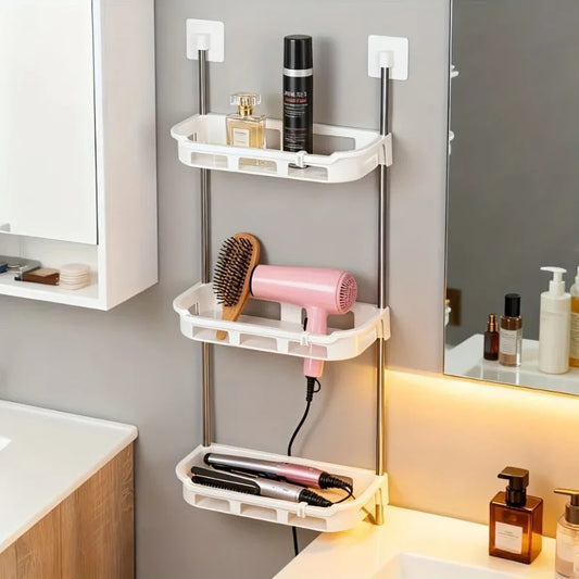 3 Layer Multifunctional Storage Rack – Space Saving Organizer for Bathroom.