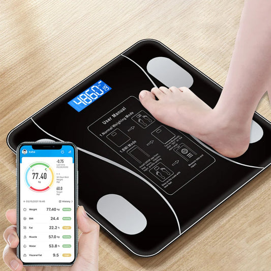 Smart Weighing Scale Bluetooth-compatible lichaamsvet intelligente Electronic Intelligent Weight Loss Body Fat Scale Balances