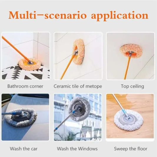 360° Rotatable Adjustable Cleaning Mop – Extendable Floor, Wall & Bed Bottom Cleaner.