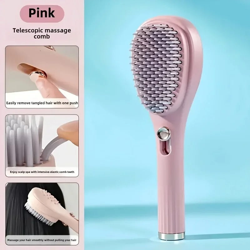 2 in 1 Large Self Cleaning Hair Brush Comb.