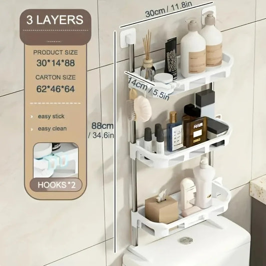 3 Layer Multifunctional Storage Rack – Space Saving Organizer for  Bathroom.